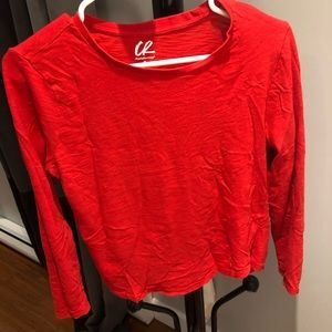 Charlotte Russe red long sleeve shirt